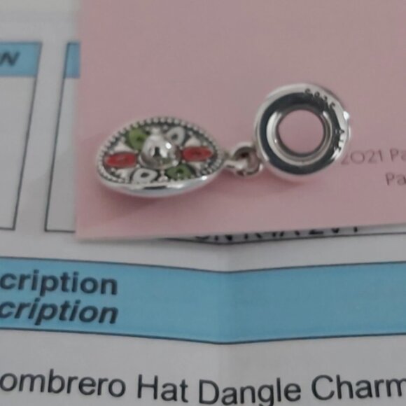 AUTHENTIC PANDORA STERLING SILVER Sombrero Hat Dangle Charm 792200C01 - Picture 7 of 8